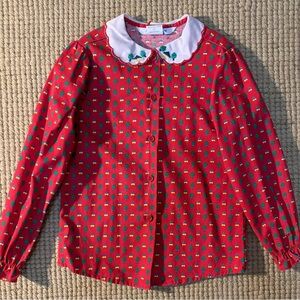 Vintage OshKosh B Gosh Kids Girls 6X Embroidered Shirt USA